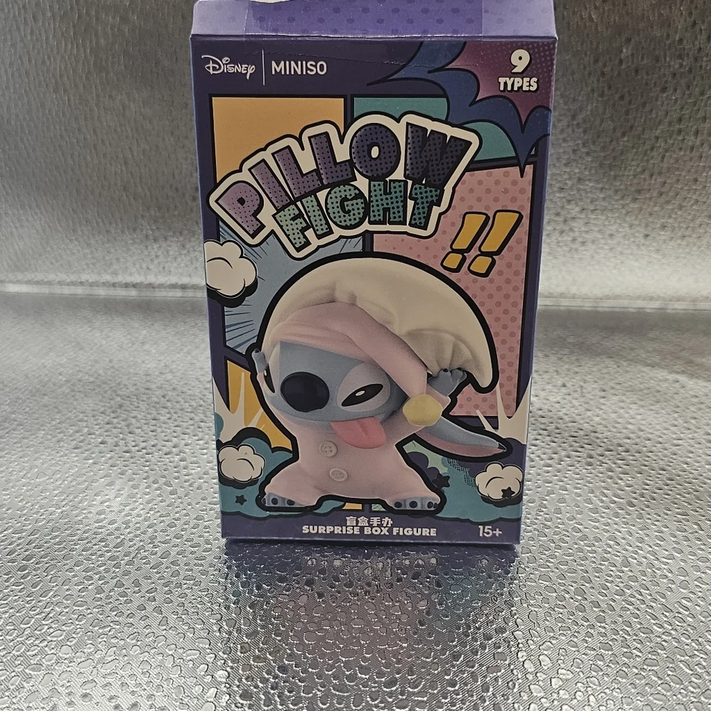 Disney Miniso Stitch Pillow Night Blind Box Figure w/ Card & Box Complete - Picture 2 of 5